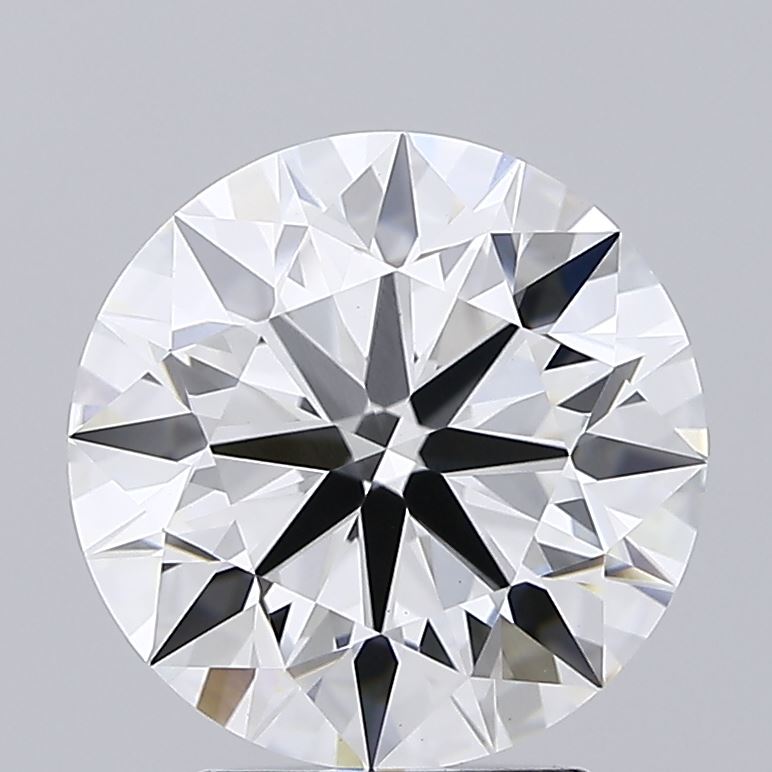 3.26 Carat Round Lab Diamond with  Cut Diamond in 14KT  view 1
