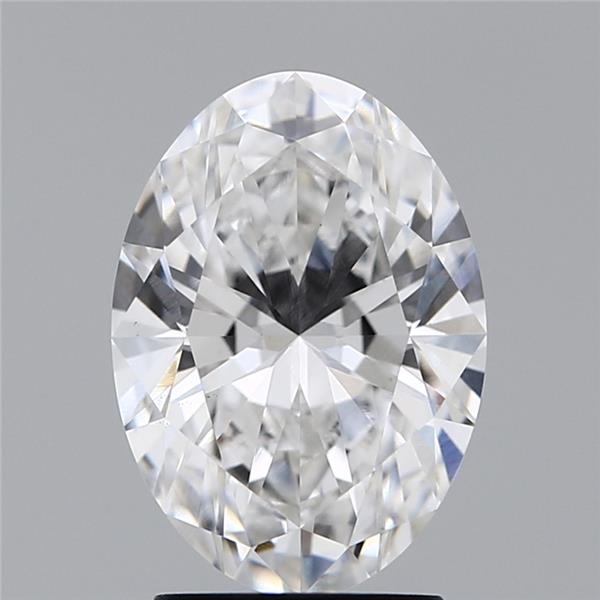2.52 Carat Oval Lab Diamond with  Cut Diamond in 14KT  view 1
