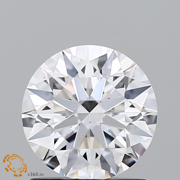 1.22 Carat Round Lab Diamond with  Cut Diamond in 14KT  view 1
