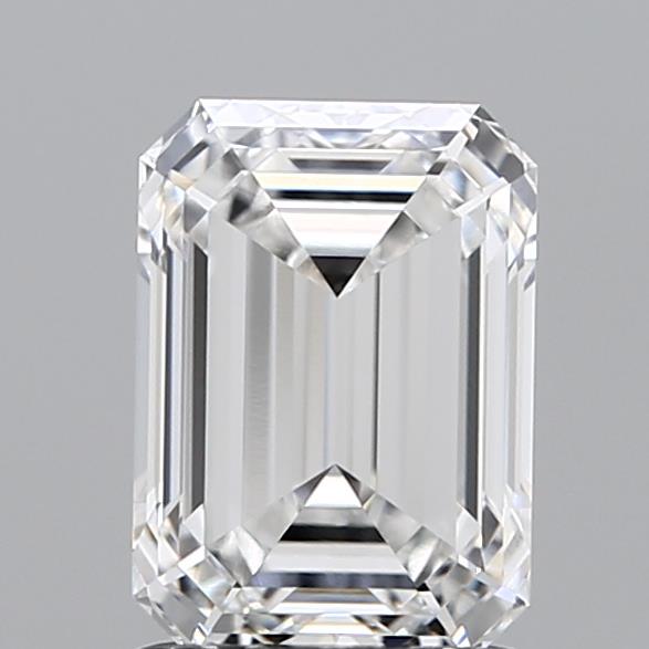 1.71 Carat Emerald Lab Diamond with  Cut Diamond in 14KT  view 1
