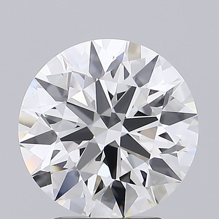 3.02 Carat Round Lab Diamond with  Cut Diamond in 14KT  view 1
