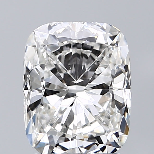 2.53 Carat Cushion Lab Diamond with  Cut Diamond in 14KT  view 1
