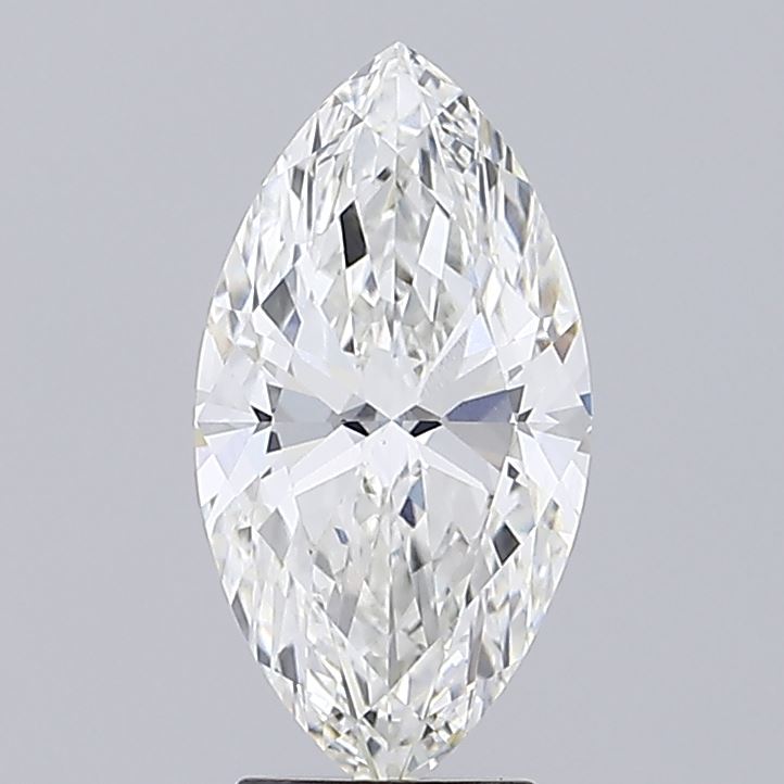 3.41 Carat Marquise Lab Diamond with  Cut Diamond in 14KT  view 1
