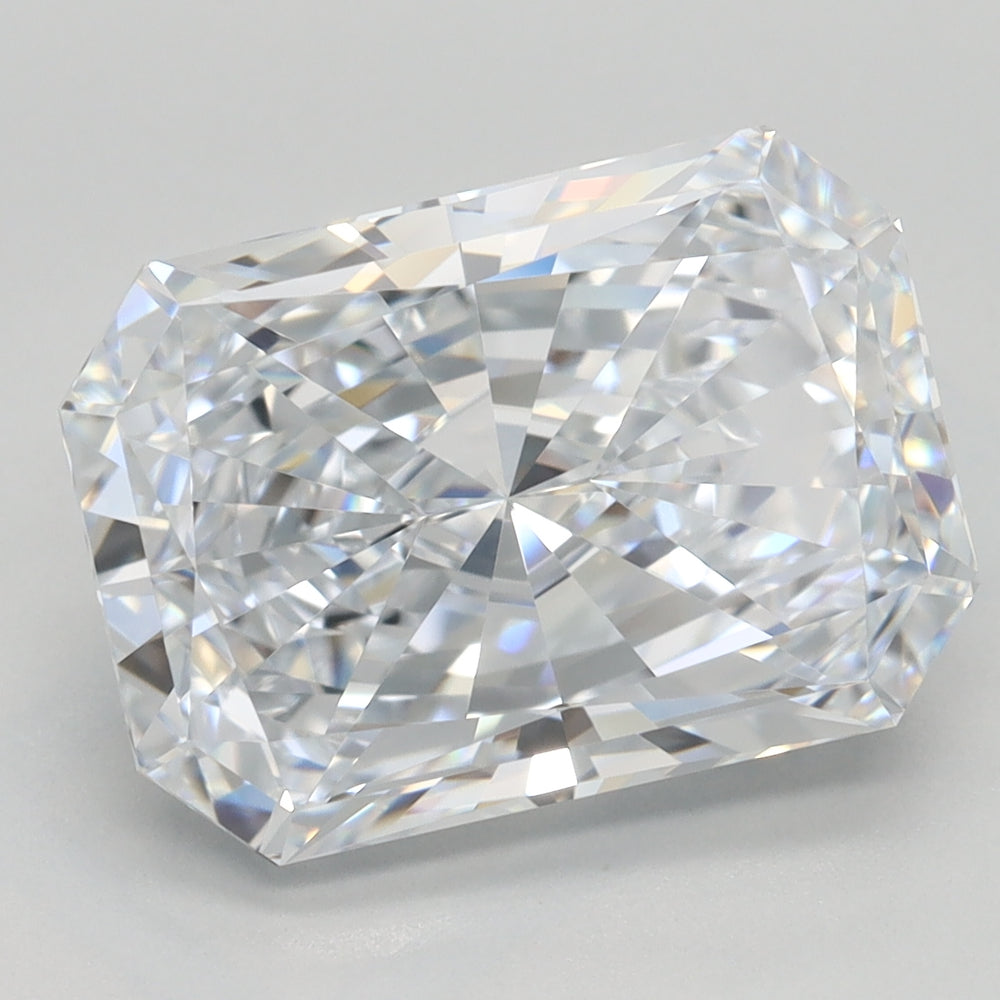 4.45 Carat Radiant Lab Diamond with  Cut Diamond in 14KT  view 1
