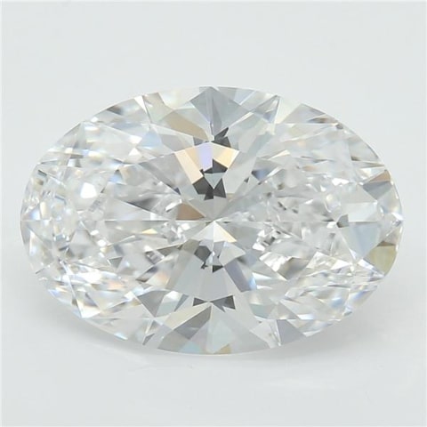 1.64 Carat Oval Lab Diamond with  Cut Diamond in 14KT  view 1
