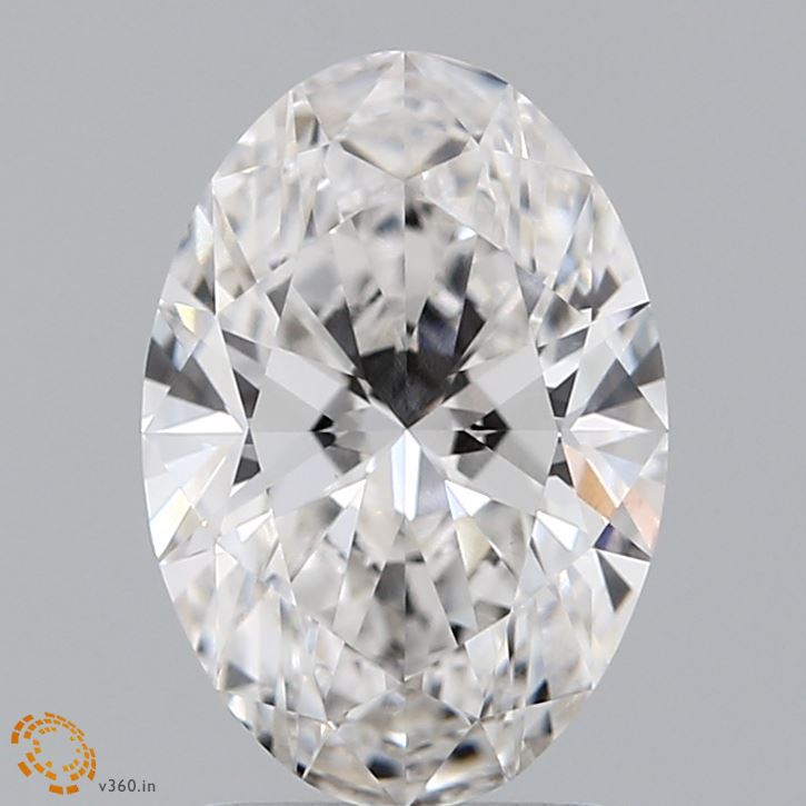 2.53 Carat Oval Lab Diamond with  Cut Diamond in 14KT  view 1
