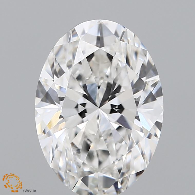 2.58 Carat Oval Lab Diamond with  Cut Diamond in 14KT  view 1
