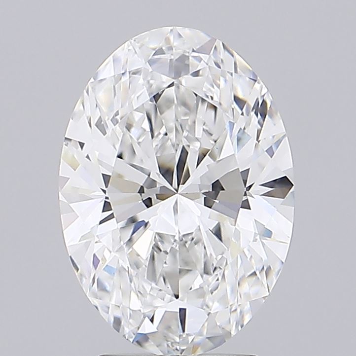 3.59 Carat Oval Lab Diamond with  Cut Diamond in 14KT  view 1
