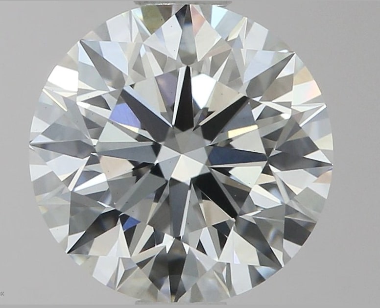 1.57 Carat Round Lab Diamond with  Cut Diamond in 14KT  view 1
