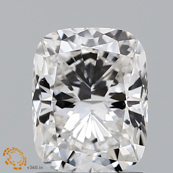 1.56 Carat Cushion Lab Diamond with  Cut Diamond in 14KT  view 1
