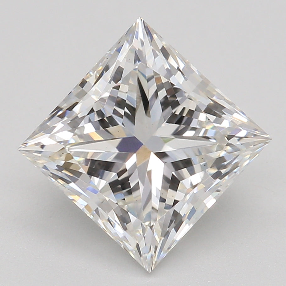 1.84 Carat Princess Lab Diamond with  Cut Diamond in 14KT  view 1
