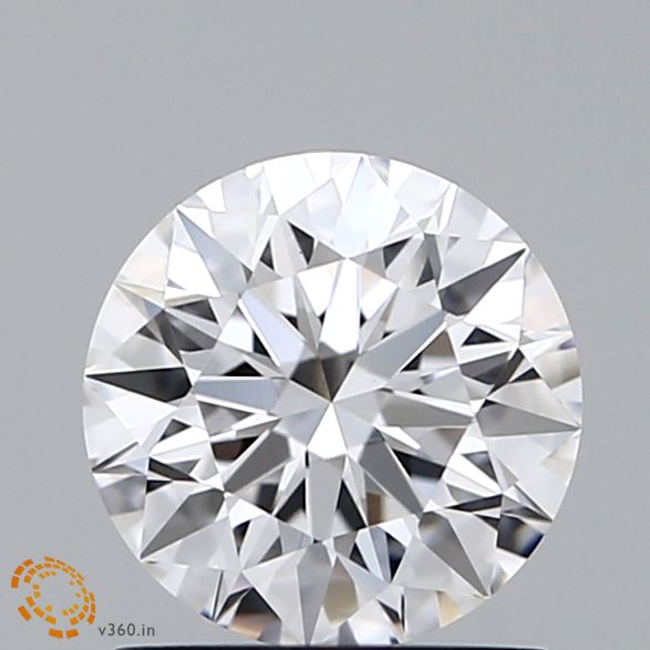 1.2 Carat Round Lab Diamond with  Cut Diamond in 14KT  view 1

