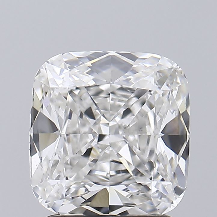 2.18 Carat Cushion Lab Diamond with  Cut Diamond in 14KT  view 1
