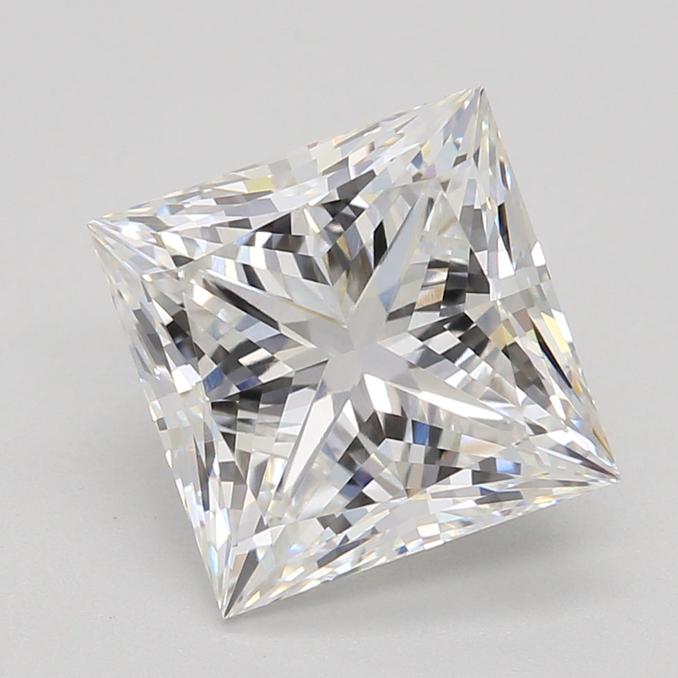 2.08 Carat Princess Lab Diamond with  Cut Diamond in 14KT  view 1
