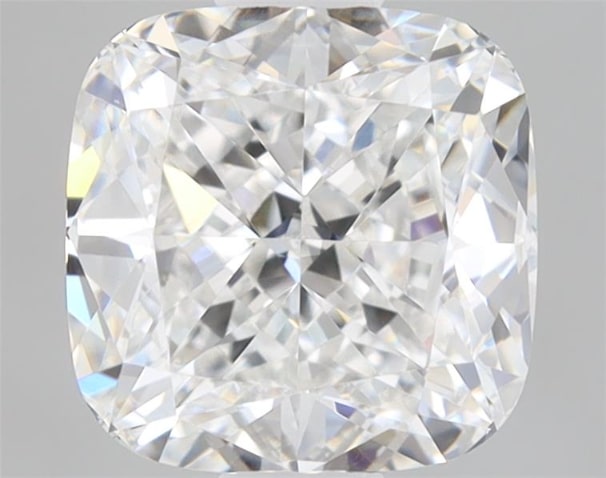 2.6 Carat Cushion Lab Diamond with  Cut Diamond in 14KT  view 1
