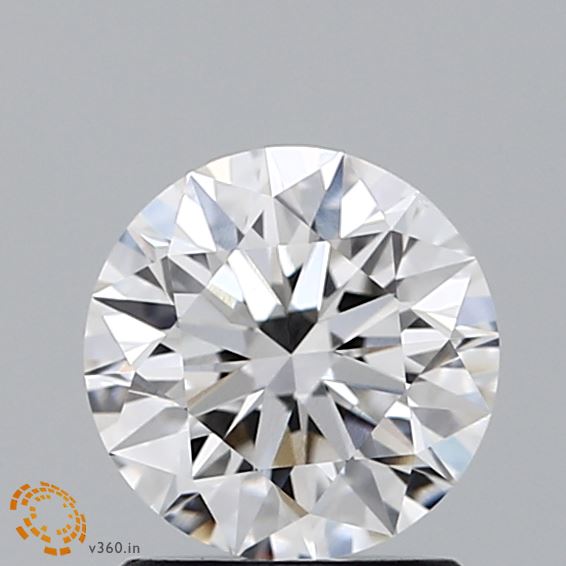 1.21 Carat Round Lab Diamond with  Cut Diamond in 14KT  view 1
