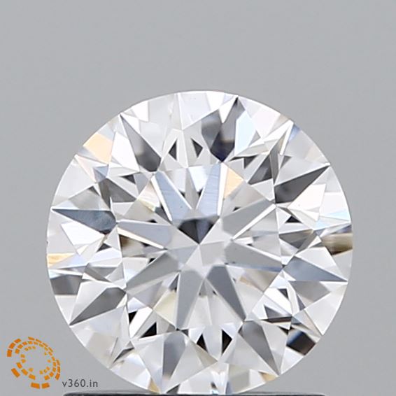 1.23 Carat Round Lab Diamond with  Cut Diamond in 14KT  view 1
