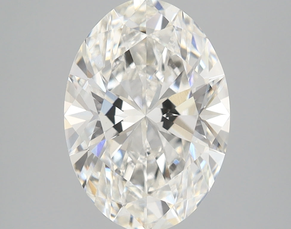 2.54 Carat Oval Lab Diamond with  Cut Diamond in 14KT  view 1
