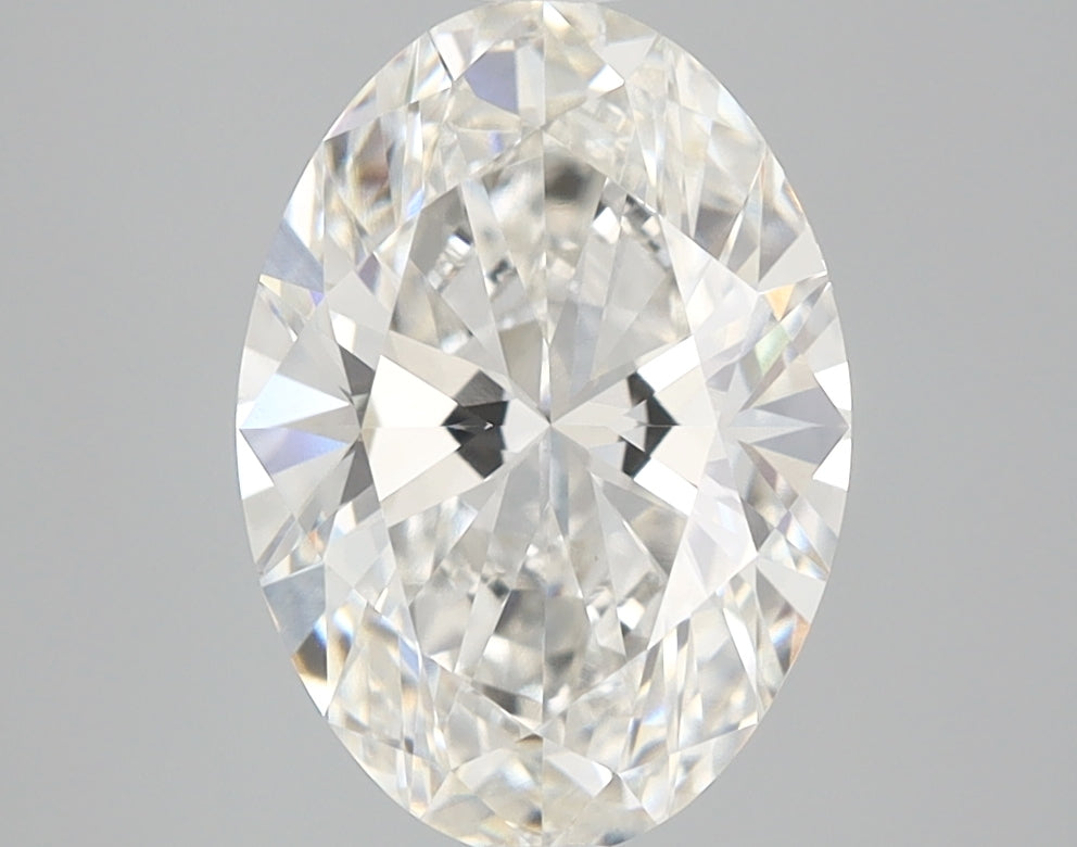 2.57 Carat Oval Lab Diamond with  Cut Diamond in 14KT  view 1
