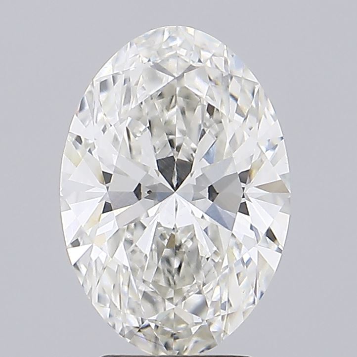 3.44 Carat Oval Lab Diamond with  Cut Diamond in 14KT  view 1

