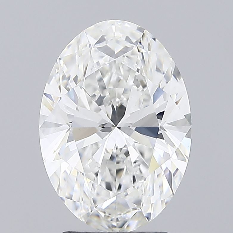 3.27 Carat Oval Lab Diamond with  Cut Diamond in 14KT  view 1
