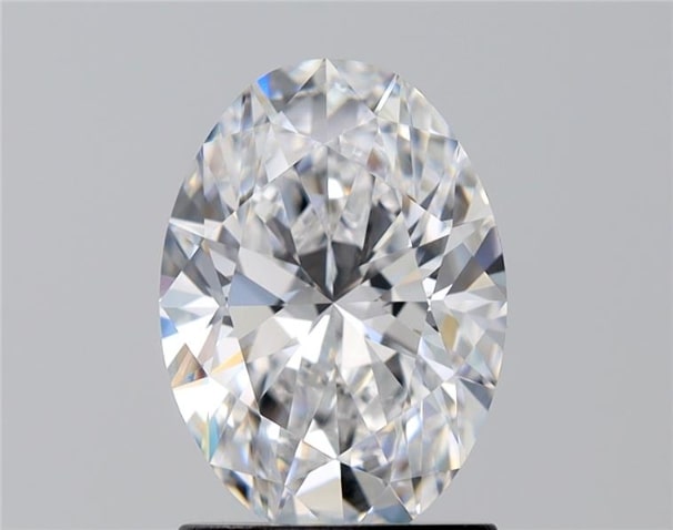1.53 Carat Oval Lab Diamond with  Cut Diamond in 14KT  view 1
