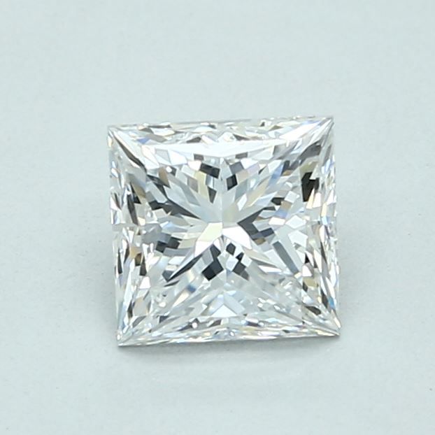 1.04 Carat Princess Natural Diamond with  Cut Diamond in 14KT  view 1
