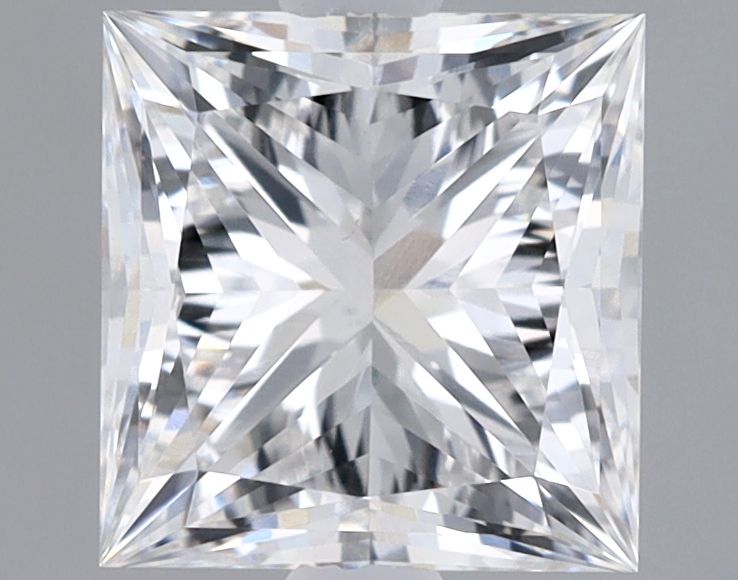 2.0 Carat Princess Lab Diamond with  Cut Diamond in 14KT  view 1
