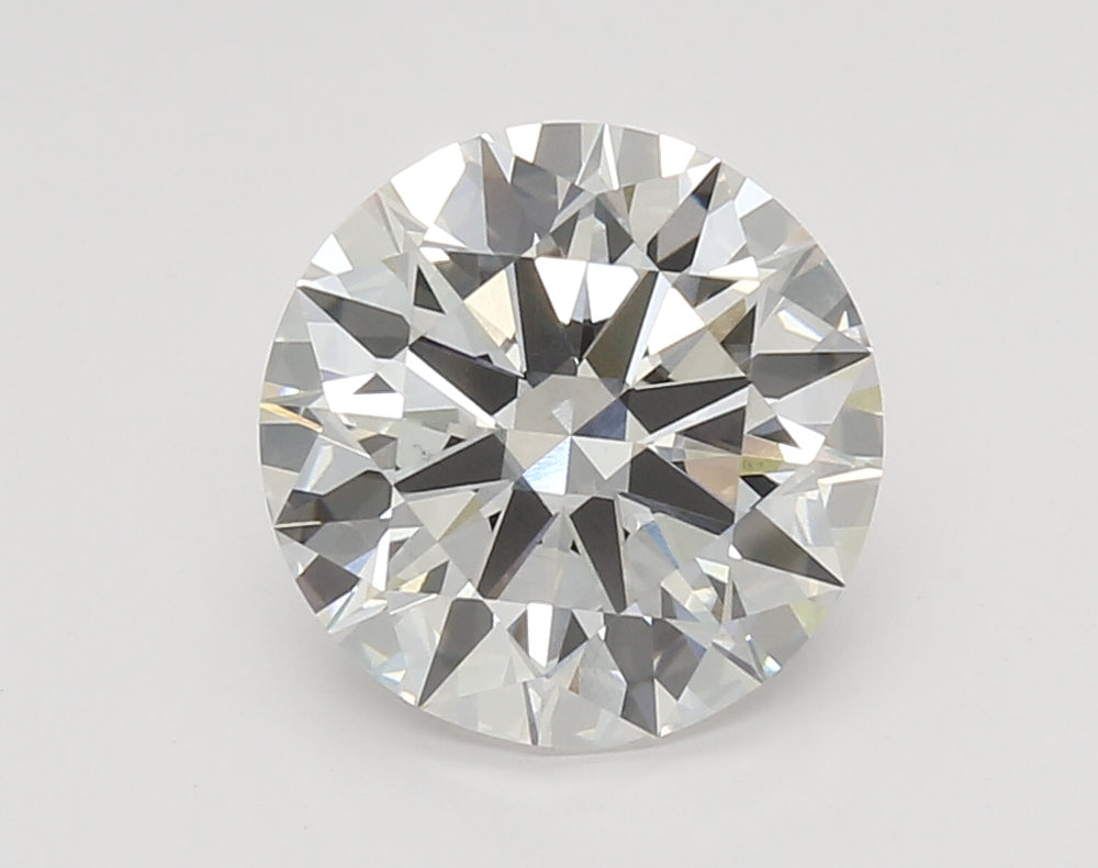 3.42 Carat Round Lab Diamond with  Cut Diamond in 14KT  view 1
