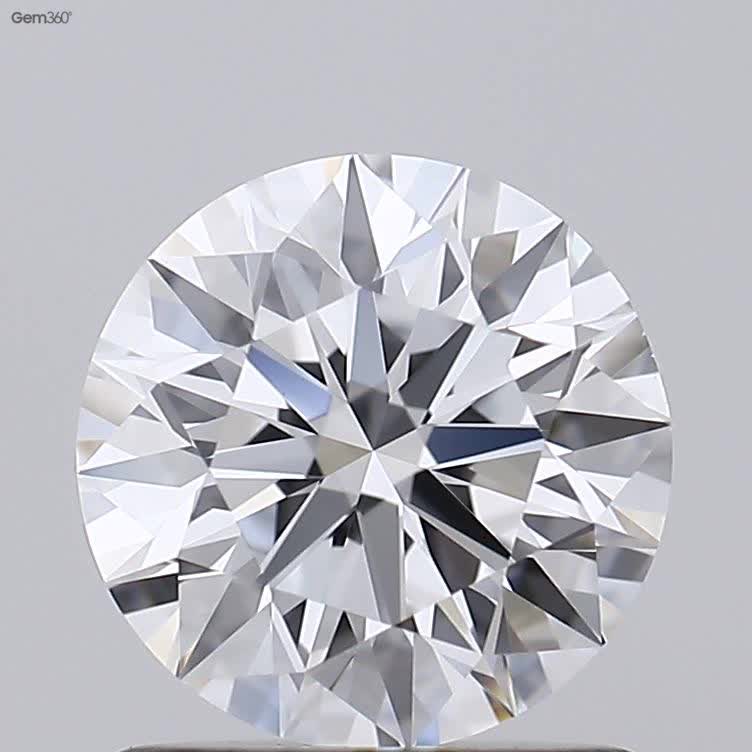 1.27 Carat Round Lab Diamond with  Cut Diamond in 14KT  view 1

