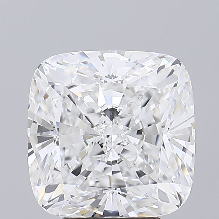 5.65 Carat Cushion Lab Diamond with  Cut Diamond in 14KT  view 1
