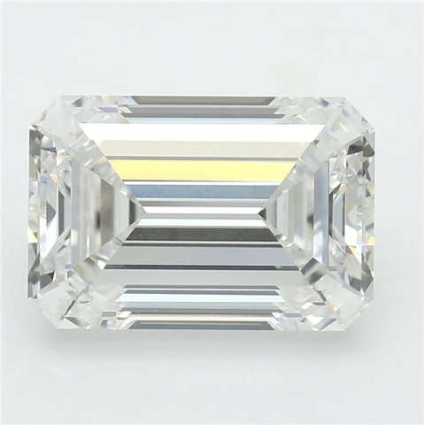 2.05 Carat Emerald Lab Diamond with  Cut Diamond in 14KT  view 1
