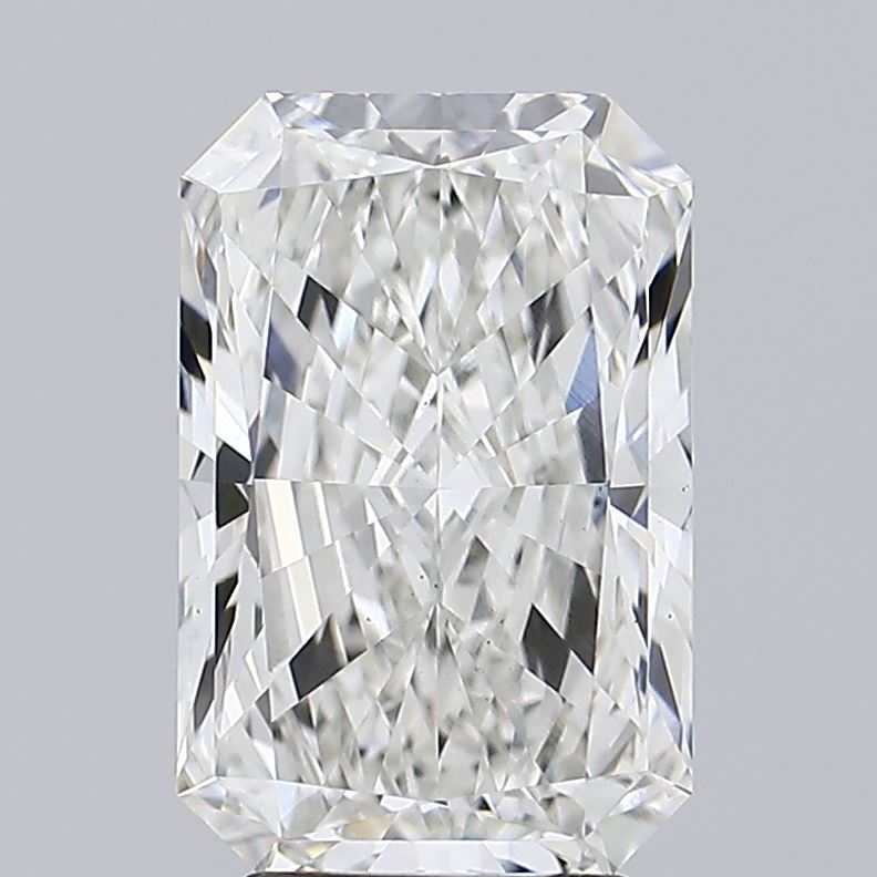 4.07 Carat Radiant Lab Diamond with  Cut Diamond in 14KT  view 1
