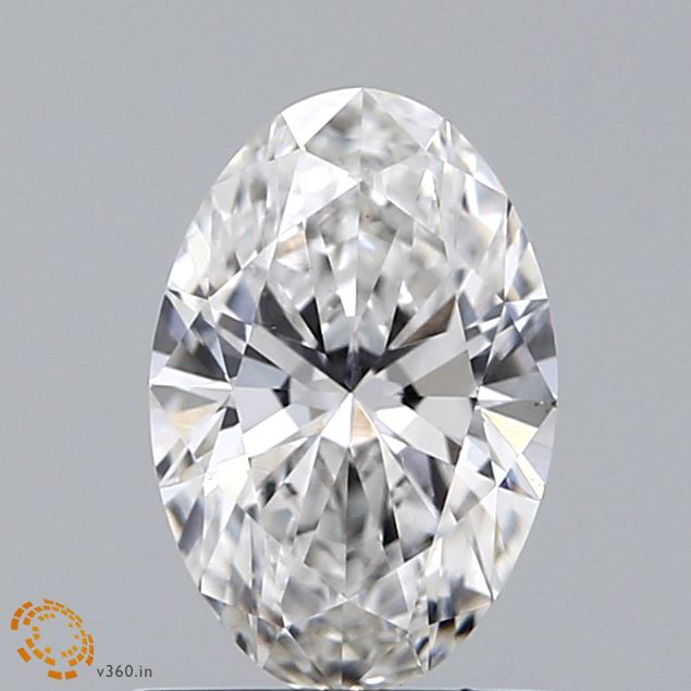 1.0 Carat Oval Lab Diamond with  Cut Diamond in 14KT  view 1
