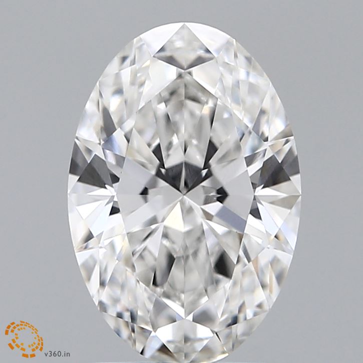 1.96 Carat Oval Lab Diamond with  Cut Diamond in 14KT  view 1
