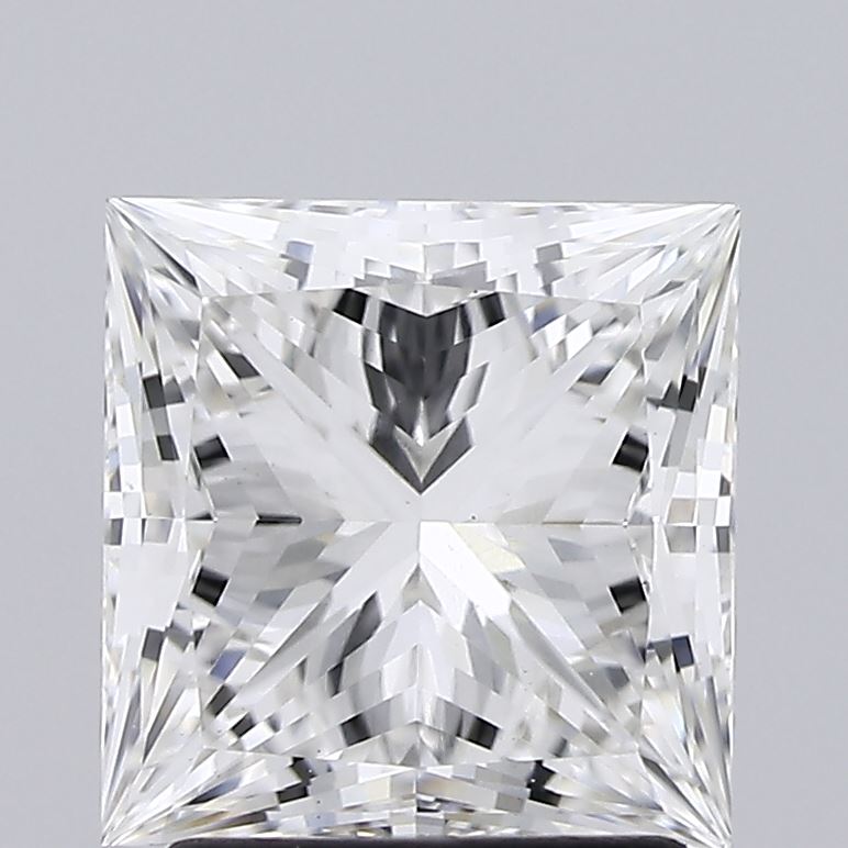 2.14 Carat Princess Lab Diamond with  Cut Diamond in 14KT  view 1
