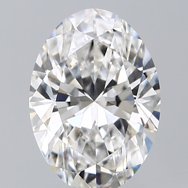 2.54 Carat Oval Lab Diamond with  Cut Diamond in 14KT  view 1
