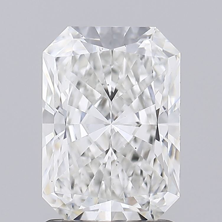 1.62 Carat Radiant Lab Diamond with  Cut Diamond in 14KT  view 1
