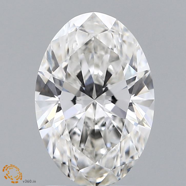 1.95 Carat Oval Lab Diamond with  Cut Diamond in 14KT  view 1

