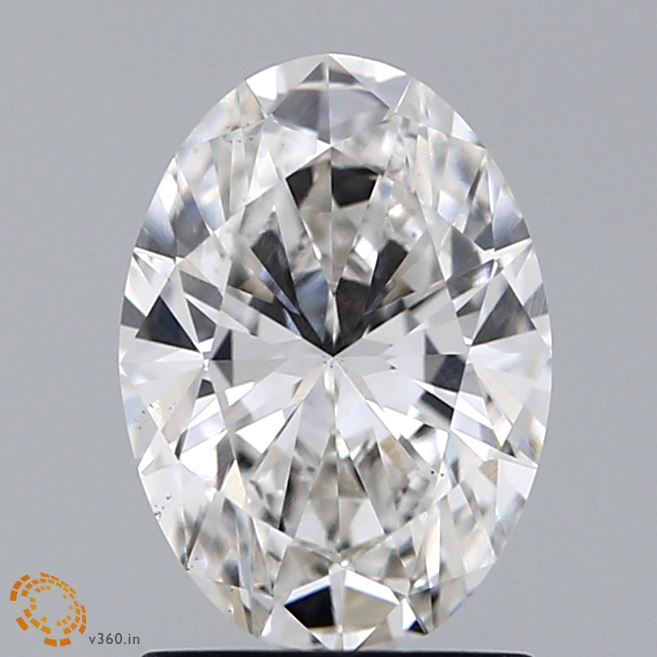 1.5 Carat Oval Lab Diamond with  Cut Diamond in 14KT  view 1
