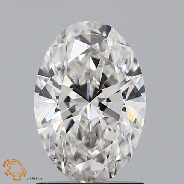 1.25 Carat Oval Lab Diamond with  Cut Diamond in 14KT  view 1
