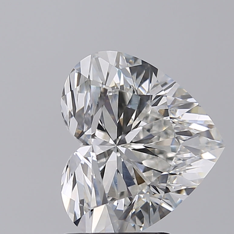3.0 Carat Heart Lab Diamond with  Cut Diamond in 14KT  view 1

