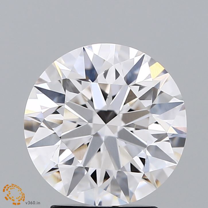 2.7 Carat Round Lab Diamond with  Cut Diamond in 14KT  view 1
