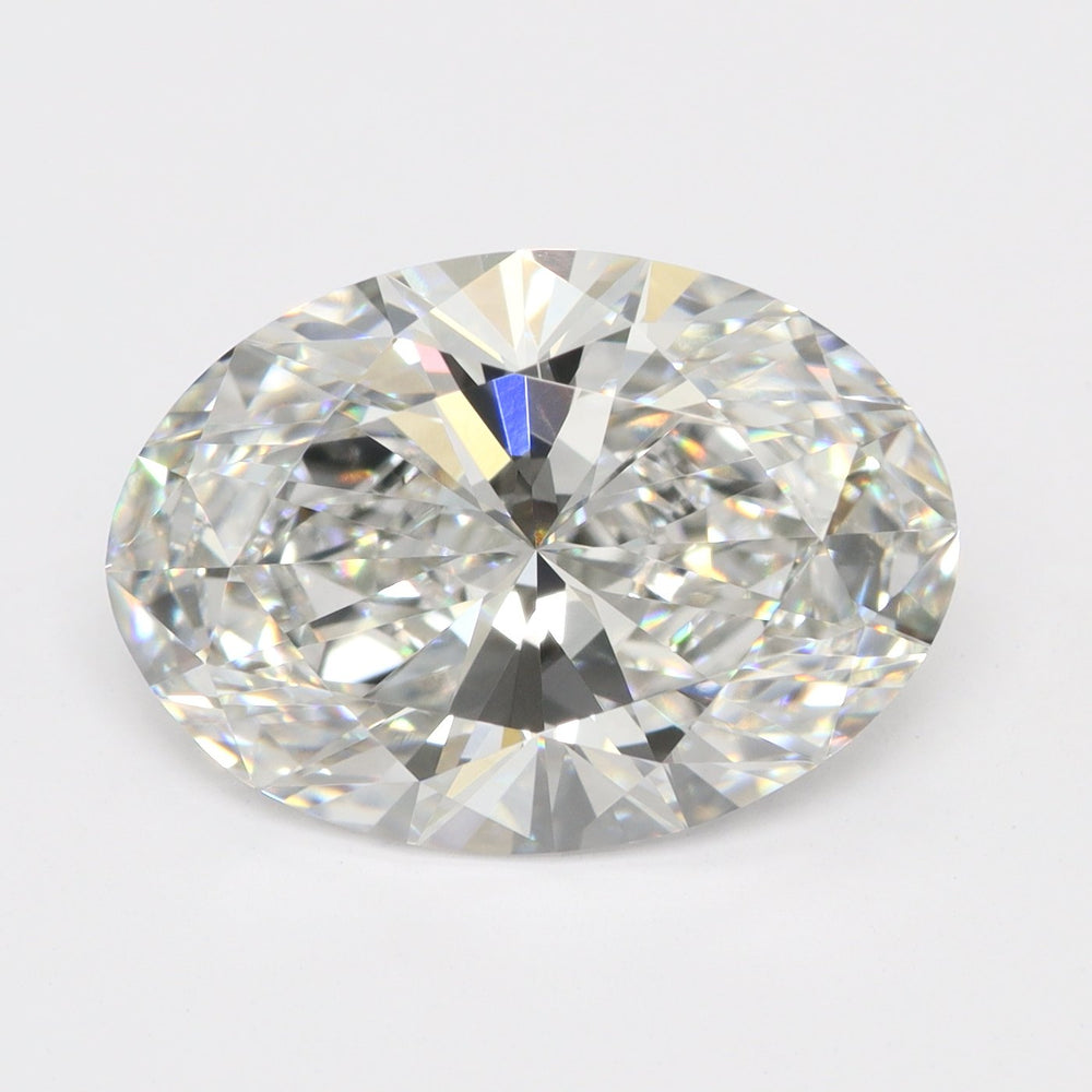 2.67 Carat Oval Lab Diamond with  Cut Diamond in 14KT  view 1
