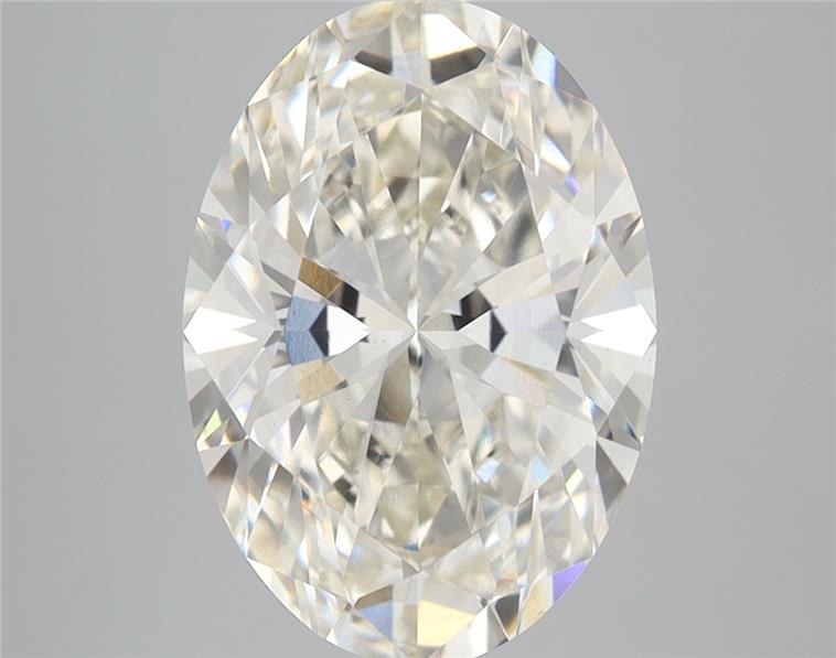 4.11 Carat Oval Lab Diamond with  Cut Diamond in 14KT  view 1
