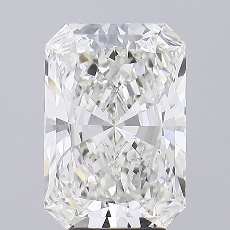 4.2 Carat Radiant Lab Diamond with  Cut Diamond in 14KT  view 1
