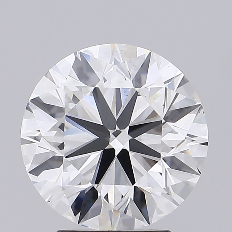3.35 Carat Round Lab Diamond with  Cut Diamond in 14KT  view 1
