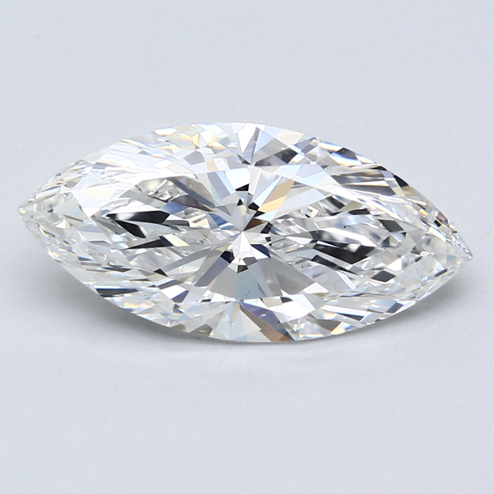 4.02 Carat Marquise Lab Diamond with  Cut Diamond in 14KT  view 1
