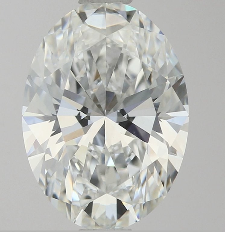 1.52 Carat Oval Lab Diamond with  Cut Diamond in 14KT  view 1
