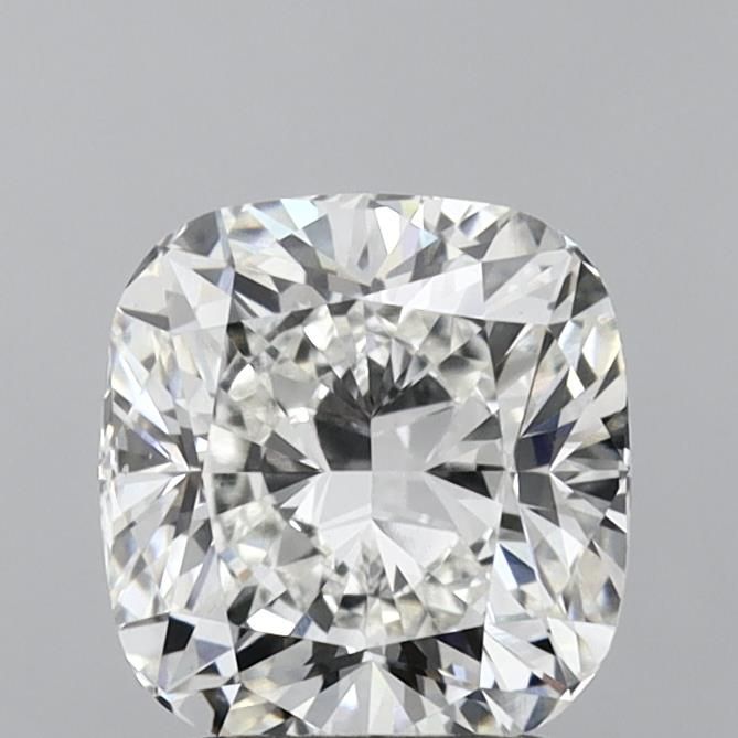 2.51 Carat Cushion Lab Diamond with  Cut Diamond in 14KT  view 1
